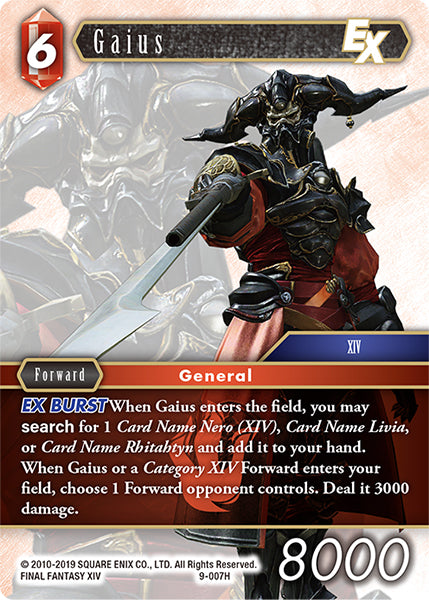 (007) Final Fantasy TCG Opus IX: Lords & Chaos Single: Gaius (9-007) Holo Hero