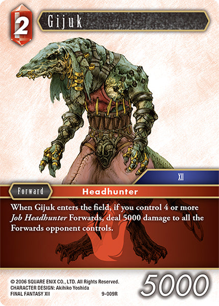 (009) Final Fantasy TCG Opus IX: Lords & Chaos Single: Gijuk (9-009) Holo Rare