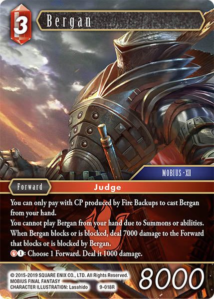 (018) Final Fantasy TCG Opus IX: Lords & Chaos Single: Bergan (9-018) Holo Rare