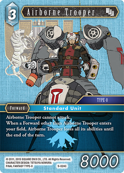 (024) Final Fantasy TCG Opus IX: Lords & Chaos Single: Airborne Trooper (9-024)  Common