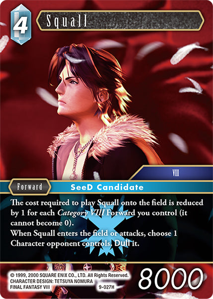 (027) Final Fantasy TCG Opus IX: Lords & Chaos Single: Squall (9-027) Holo Hero