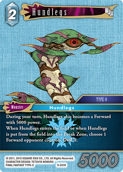 (031) Final Fantasy TCG Opus IX: Lords & Chaos Single: Hundlegs (9-031)  Rare