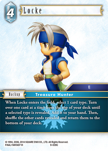 (039) Final Fantasy TCG Opus IX: Lords & Chaos Single: Locke (9-039) Holo Common