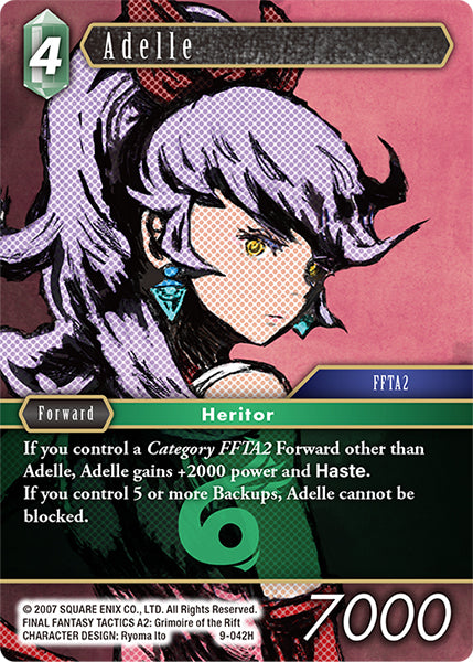 (042) Final Fantasy TCG Opus IX: Lords & Chaos Single: Adelle (9-042) (V.1) Holo Hero
