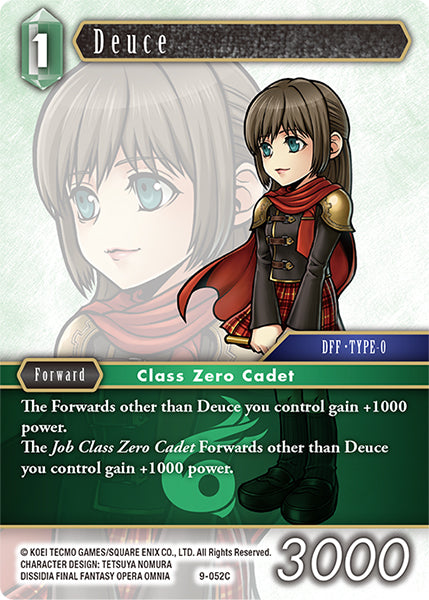 (052) Final Fantasy TCG Opus IX: Lords & Chaos Single: Deuce (9-052) Holo Common