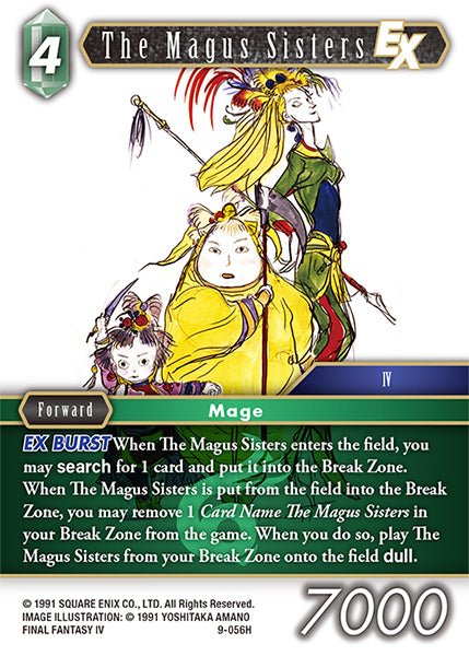 (056) Final Fantasy TCG Opus IX: Lords & Chaos Single: The Magus Sisters (9-056) Holo Hero