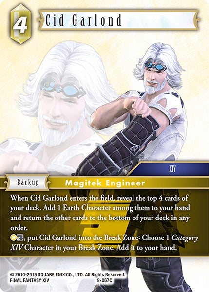 (067) Final Fantasy TCG Opus IX: Lords & Chaos Single: Cid Garlond (9-067) Holo Common
