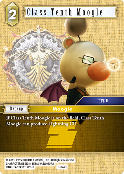 (074) Final Fantasy TCG Opus IX: Lords & Chaos Single: Class Tenth Moogle (9-074)  Common