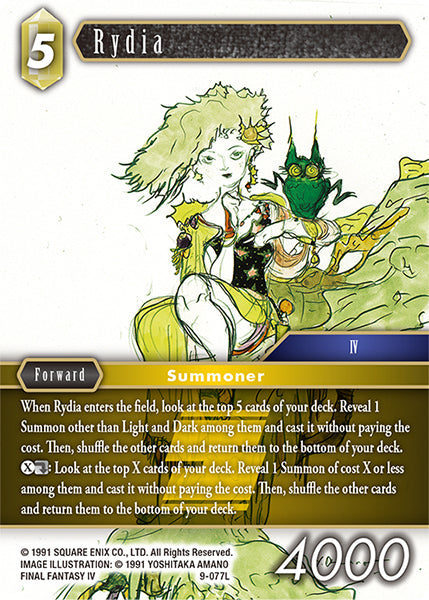 (077) Final Fantasy TCG Opus IX: Lords & Chaos Single: Rydia (9-077) Holo Legend
