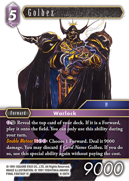 (087) Final Fantasy TCG Opus IX: Lords & Chaos Single: Golbez (9-087) Holo Hero