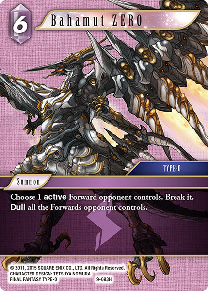 (093) Final Fantasy TCG Opus IX: Lords & Chaos Single: Bahamut ZERO (9-093) Holo Hero