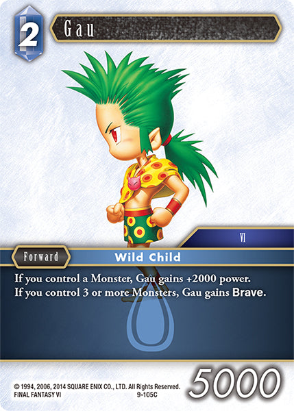 (105) Final Fantasy TCG Opus IX: Lords & Chaos Single: Gau (9-105)  Common