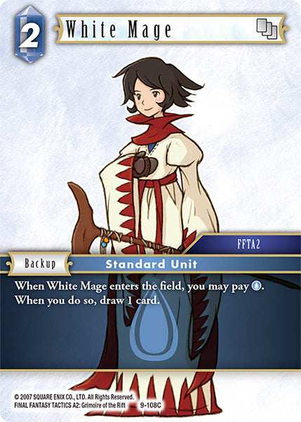(108) Final Fantasy TCG Opus IX: Lords & Chaos Single: White Mage (9-108) Holo Common