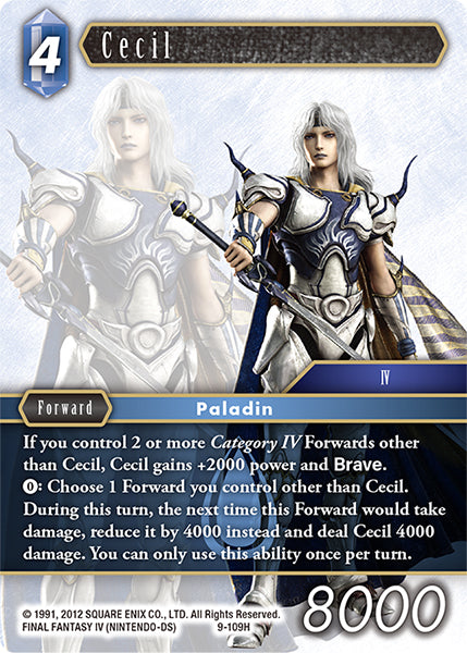 (109) Final Fantasy TCG Opus IX: Lords & Chaos Single: Cecil (9-109) Holo Hero