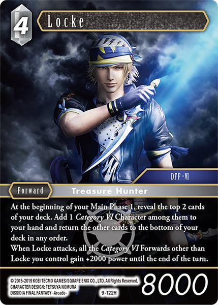 (122) Final Fantasy TCG Opus IX: Lords & Chaos Single: Locke (9-122) Holo Hero
