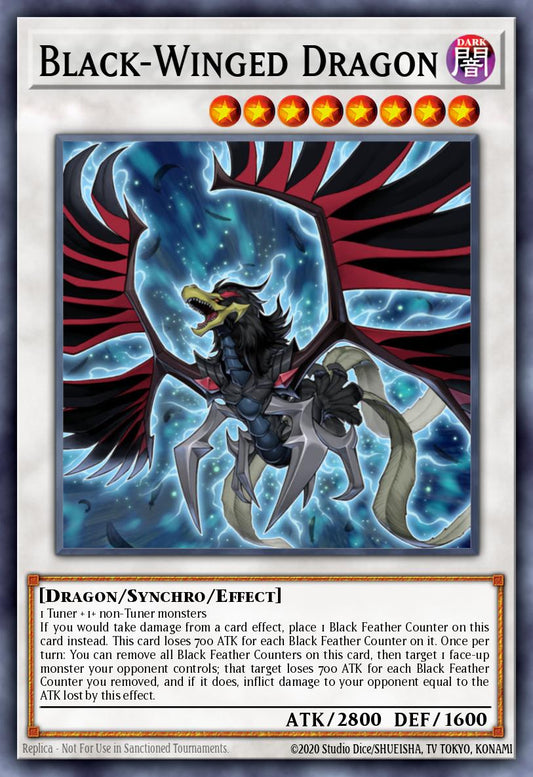 (028) YuGiOh TCG MP24: 25th Anniversary Tin: Dueling Mirrors Single: Black-Winged Dragon  Quarter Century Secret Rare