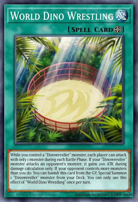 (197) YuGiOh TCG MP19: 2019 Gold Sarcophagus Tin Mega Pack Single: World Dino Wrestling  Common