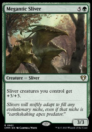(901) Magic The Gathering Commander Masters: Extras Single: Megantic Sliver  Rare