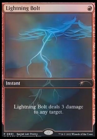 (901) Magic The Gathering Secret Lair Drop Series Single: Lightning Bolt (V.5)  Rare