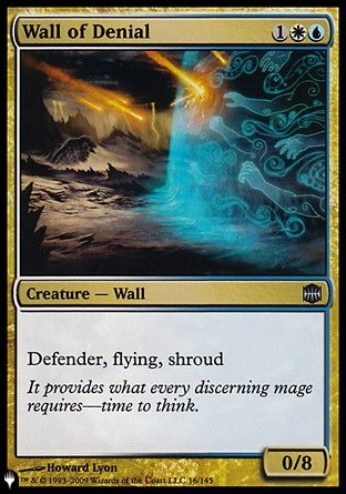 (016) Magic The Gathering The List Single: Wall of Denial  Uncommon