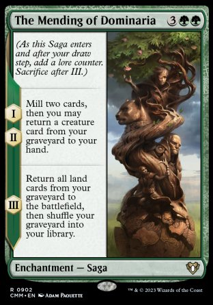 (902) Magic The Gathering Commander Masters: Extras Single: The Mending of Dominaria  Rare