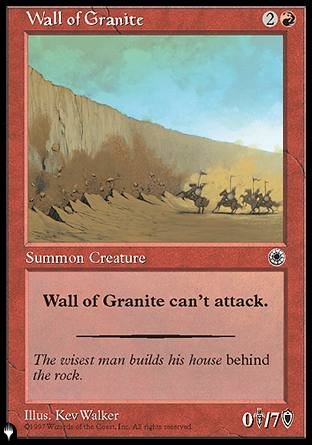 (000) Magic The Gathering The List Single: Wall of Granite  Uncommon