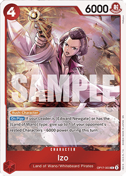 (003) One Piece TCG OP17: The World’s Strongest Warriors Single: Izo (OP17-003)  Rare