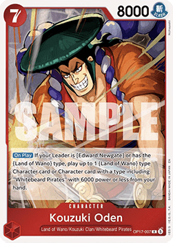 (007) One Piece TCG OP17: The World’s Strongest Warriors Single: Kouzuki Oden (OP17-007)  Rare