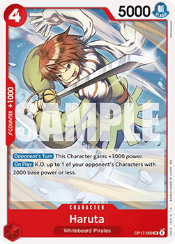 (009) One Piece TCG OP17: The World’s Strongest Warriors Single: Haruta (OP17-009)  Uncommon