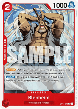 (012) One Piece TCG OP17: The World’s Strongest Warriors Single: Blenheim (OP17-012)  Common
