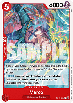 (015) One Piece TCG OP17: The World’s Strongest Warriors Single: Marco (OP17-015)  Uncommon