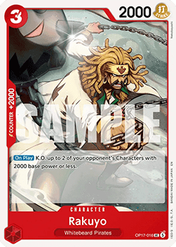 (016) One Piece TCG OP17: The World’s Strongest Warriors Single: Rakuyo (OP17-016)  Uncommon