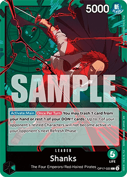 (020) One Piece TCG OP17: The World’s Strongest Warriors Single: Shanks (OP17-020) (V.1)  Leader