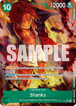 (022) One Piece TCG OP17: The World’s Strongest Warriors Single: Shanks (OP17-022) (V.2)  Alternate Art