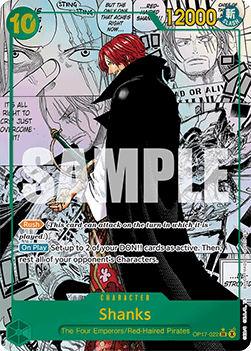 (022) One Piece TCG OP17: The World’s Strongest Warriors Single: Shanks (OP17-022) (V.3)  Manga Rare