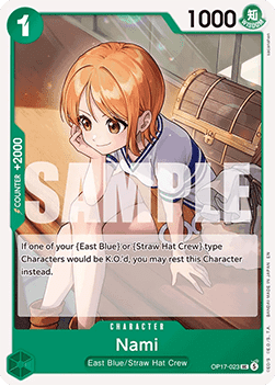 (023) One Piece TCG OP17: The World’s Strongest Warriors Single: Nami (OP17-023)  Uncommon