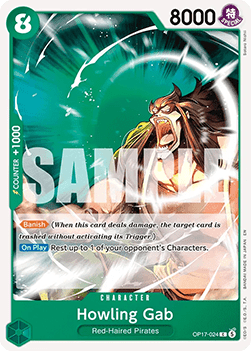 (024) One Piece TCG OP17: The World’s Strongest Warriors Single: Howling Gab (OP17-024)  Common