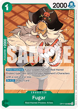 (026) One Piece TCG OP17: The World’s Strongest Warriors Single: Fugar (OP17-026)  Uncommon