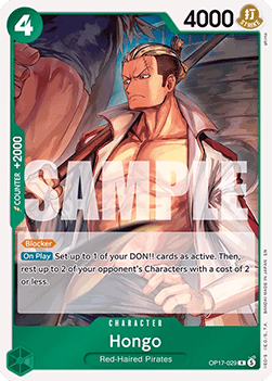 (029) One Piece TCG OP17: The World’s Strongest Warriors Single: Hongo (OP17-029)  Rare