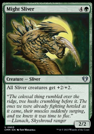 (903) Magic The Gathering Commander Masters: Extras Single: Might Sliver  Uncommon
