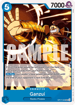 (043) One Piece TCG OP17: The World’s Strongest Warriors Single: Ganzui (OP17-043)  Uncommon