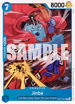 (051) One Piece TCG OP17: The World’s Strongest Warriors Single: Jinbe (OP17-051)  Common