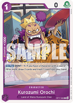 (066) One Piece TCG OP17: The World’s Strongest Warriors Single: Kurozumi Orochi (OP17-066)  Common