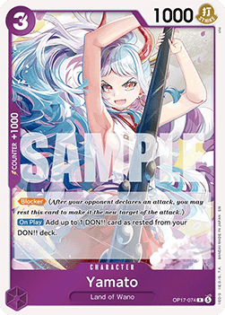 (074) One Piece TCG OP17: The World’s Strongest Warriors Single: Yamato (OP17-074)  Rare