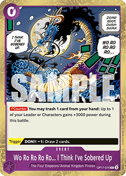 (076) One Piece TCG OP17: The World’s Strongest Warriors Single: Wo Ro Ro Ro Ro... I Think I've Sobered Up (OP17-076)  Rare