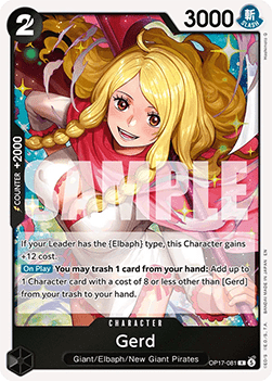 (081) One Piece TCG OP17: The World’s Strongest Warriors Single: Gerd (OP17-081)  Rare