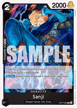 (082) One Piece TCG OP17: The World’s Strongest Warriors Single: Sanji (OP17-082)  Common