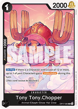 (084) One Piece TCG OP17: The World’s Strongest Warriors Single: Tony Tony.Chopper (OP17-084)  Uncommon