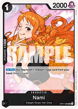 (086) One Piece TCG OP17: The World’s Strongest Warriors Single: Nami (OP17-086)  Uncommon