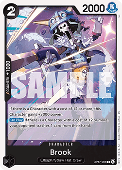 (091) One Piece TCG OP17: The World’s Strongest Warriors Single: Brook (OP17-091)  Common